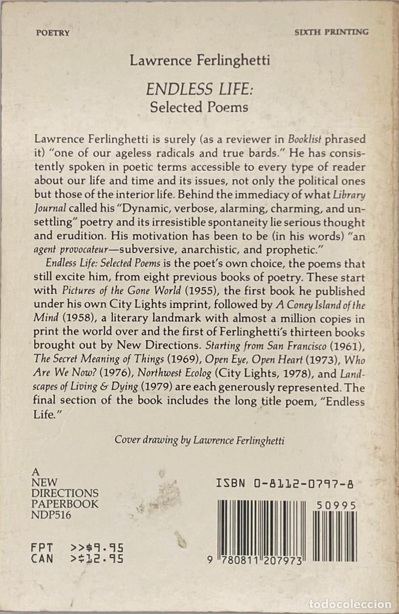 Libros: ENDLESS LIFE. SELECTED POEMS - Lawrence Ferlinguetti - Foto 2