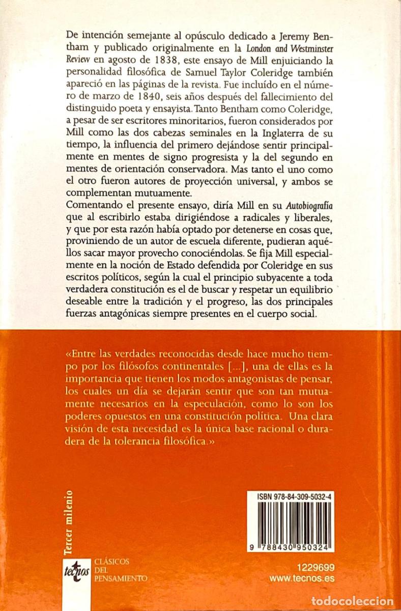 Libros: COLERIDGE - John Stuart Mill - Foto 2