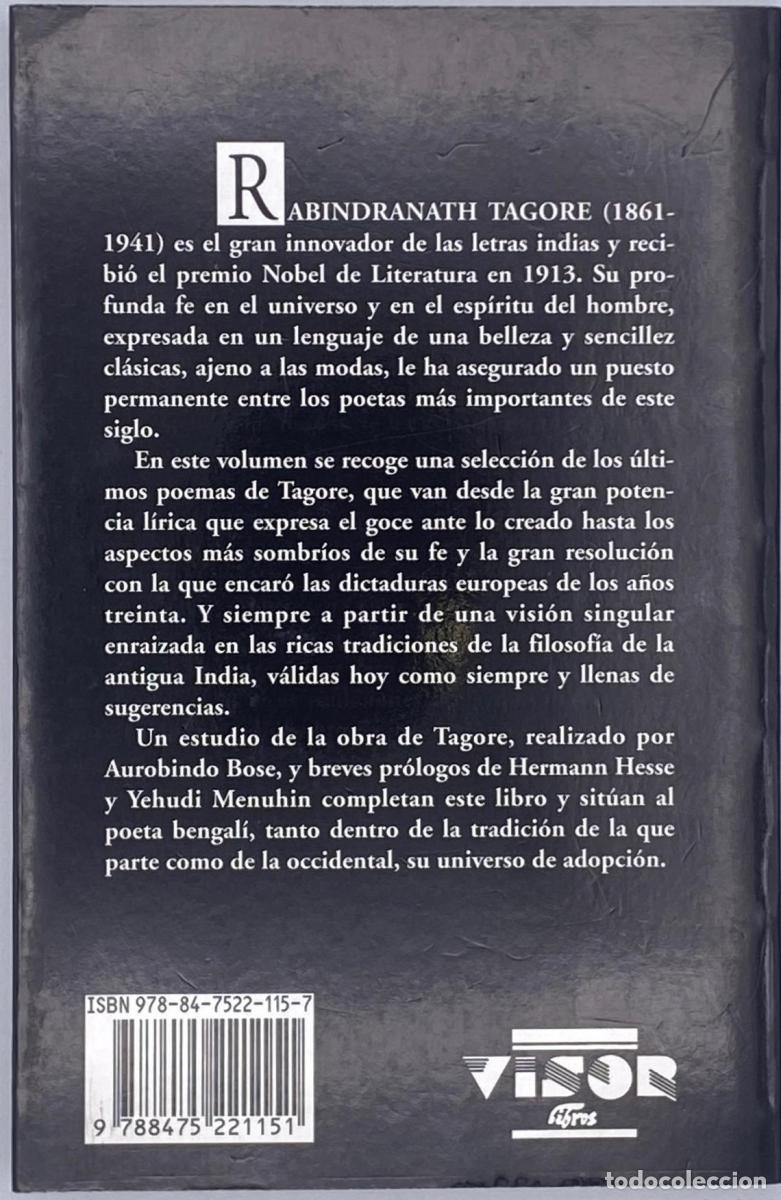 Libros: Rabindranath Tagore - &Uacute;ltimos poemas - Rabindranath Tagore - Foto 2