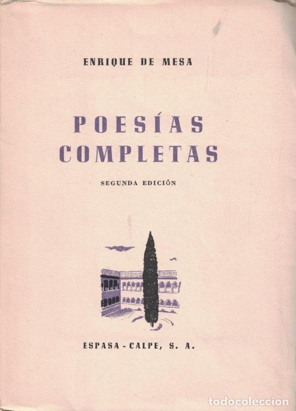 Libros: POES&Iacute;AS COMPLETAS. - Mesa. Enrique de, - Foto 1