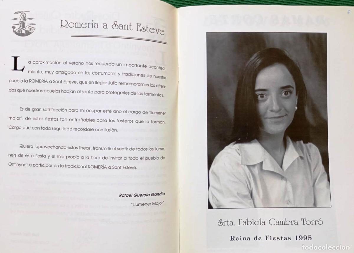 Libros: Folleto Romer&iacute;a Sant Esteve 1995. Ontinyent - Foto 3