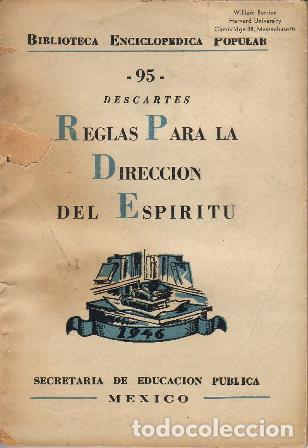 Libros: DESCARTES.- - Reglas para la direcci&oacute;n del esp&iacute;ritu. - Foto 5