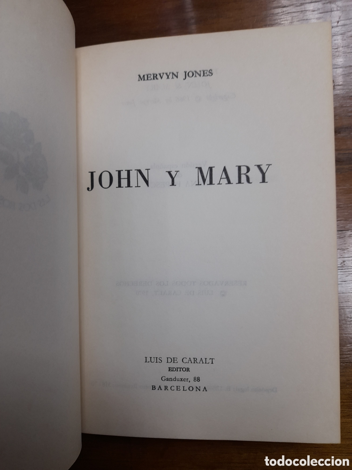 Libros: John y Mary, Marvyn Jones - LUIS DE CARALT 1970 - Foto 4
