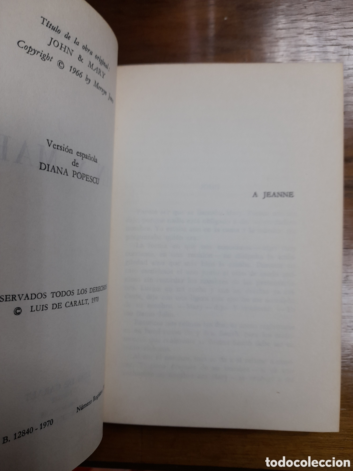 Libros: John y Mary, Marvyn Jones - LUIS DE CARALT 1970 - Foto 5