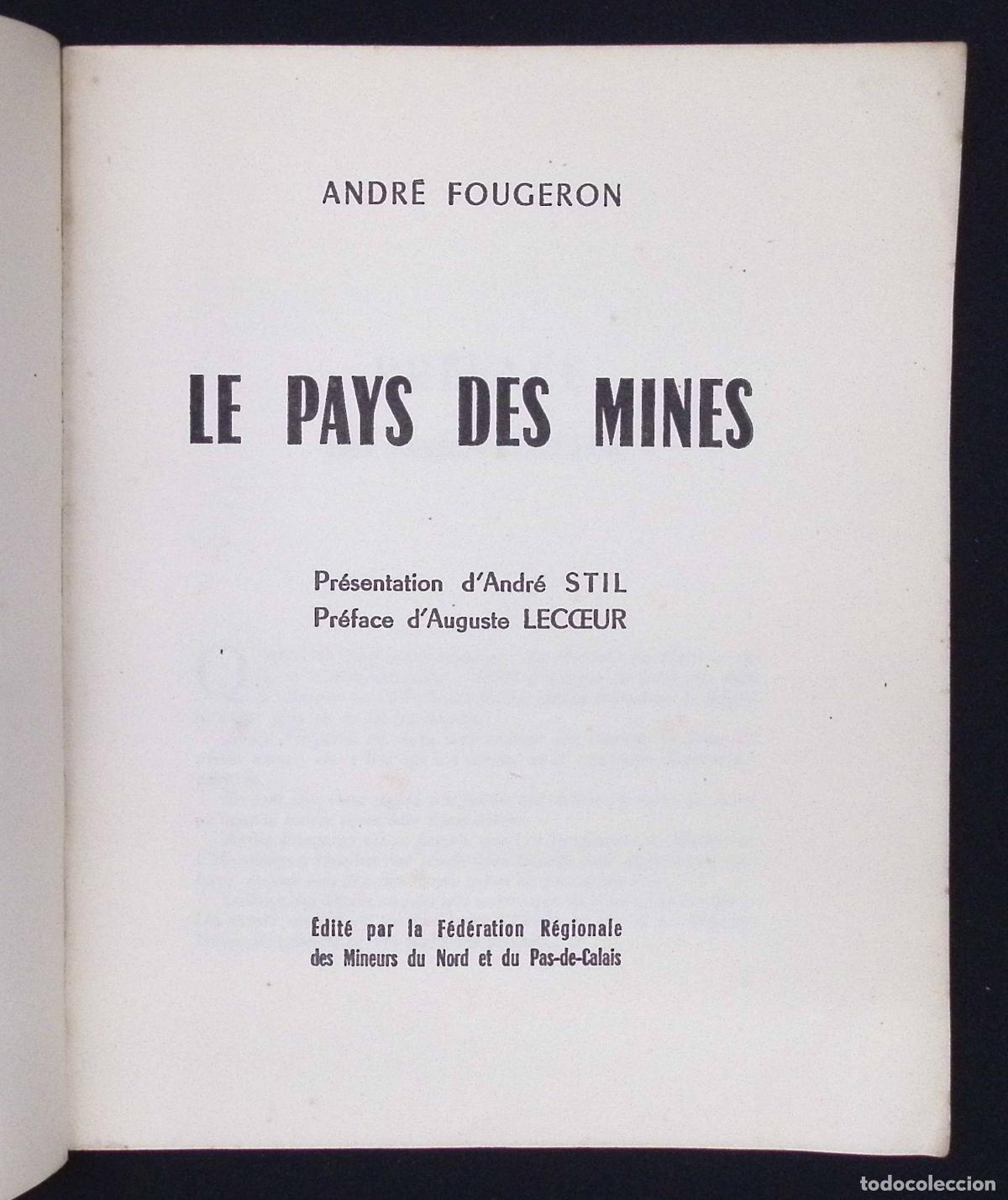 Libros: LE PAYS DES MINES. - FOUGERON, Andr&eacute;. - Foto 2