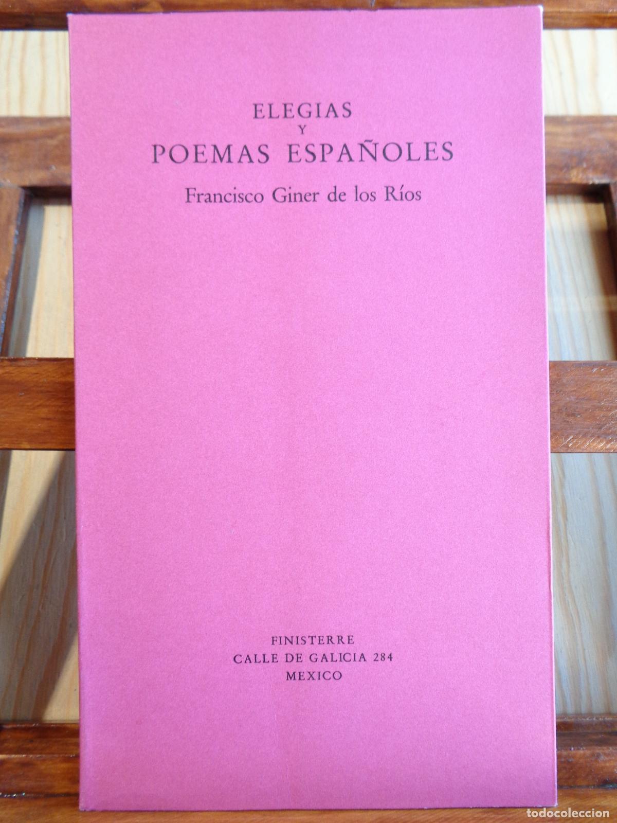 Libros: ELEG&Iacute;AS Y POEMAS ESPA&Ntilde;OLES - FRANCISCO GINER DE LOS R&Iacute;OS - Foto 1