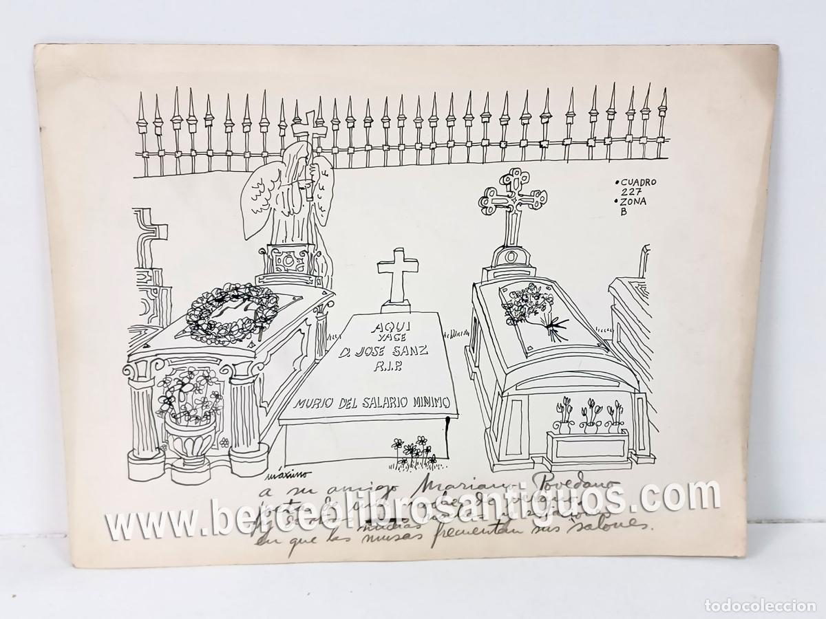 Libros: M&Aacute;XIMO. Dibujo original de M&aacute;ximo de 33 x 25 cm. [CON DEDICATORIA AUT&Oacute;GRAFA] - Foto 1