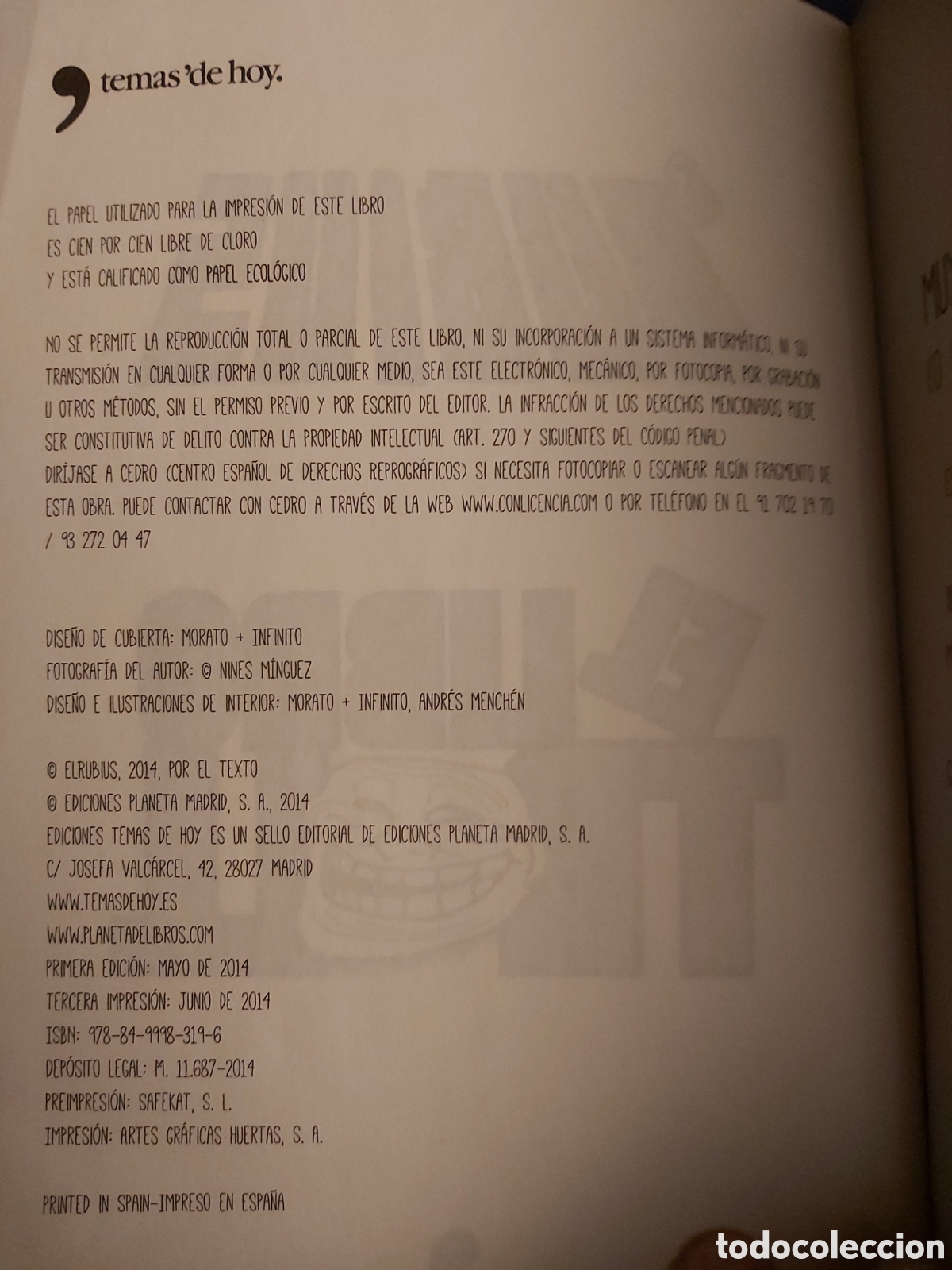 Libros: QUELA LIBRO. EL LIBRO DEL TROLL EL RUBIUS 3A. EDICI&Oacute;N, 2014 PLANETA - Foto 4