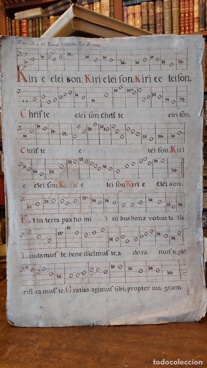 Libri di seconda mano: MISA SOBRE EL PANGE LINGUA. POR 5&ordm; TONO. - MANUSCRITO MUSICAL.