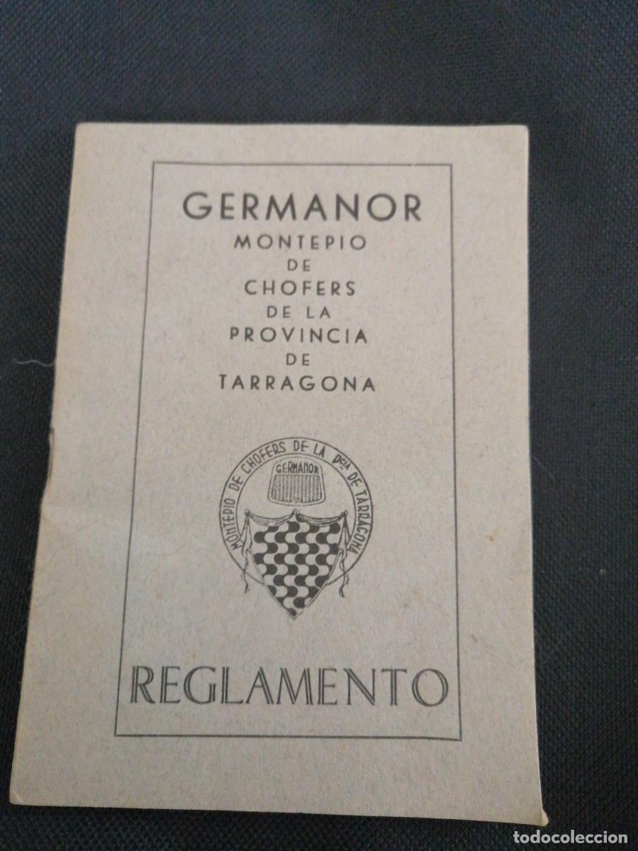 Libros: Reglamento montepio ch&oacute;feres Tarragona - Foto 1
