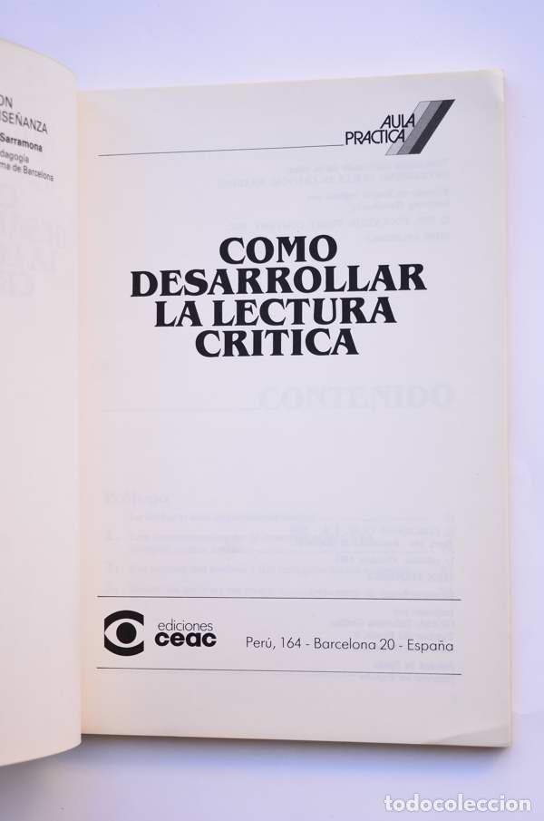 Libros: C&oacute;mo desarrollar la lectura cr&iacute;tica - ATWOOD, Beth S. - Foto 2