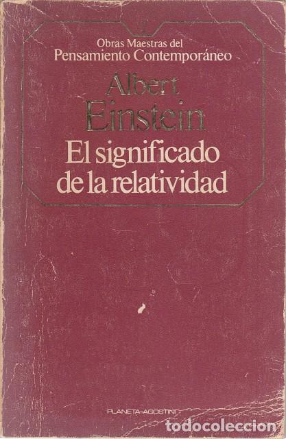 Libros: EL SIGNIFICADO DE LA RELATIVIDAD - EINSTEIN, ALBERT - Foto 1