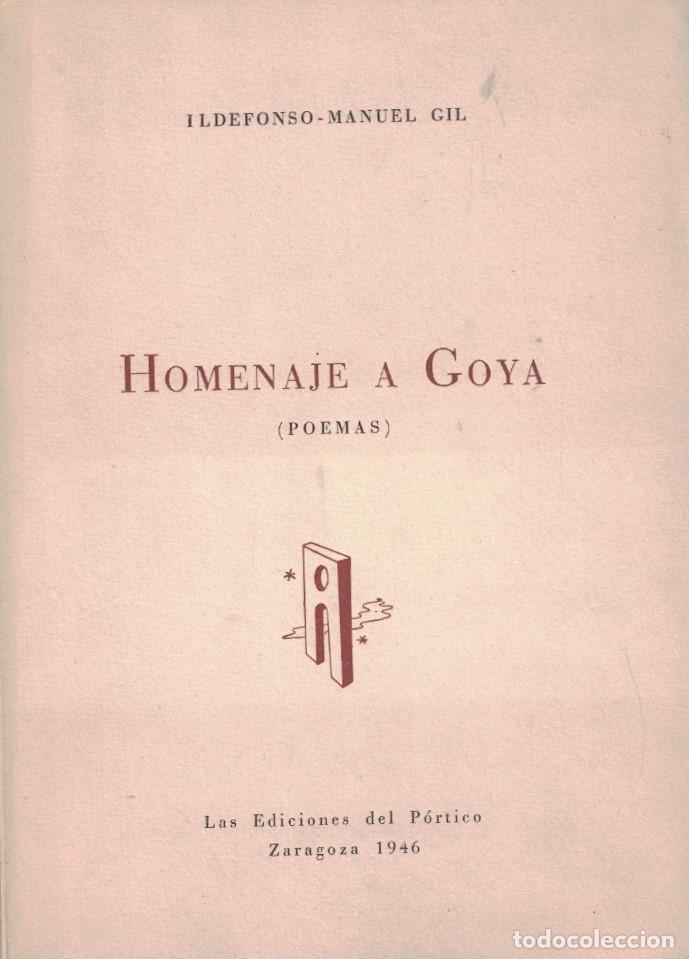 Libros: HOMENAJE A GOYA. Poemas. - Gil. Ildefonso-Manuel, - Foto 1