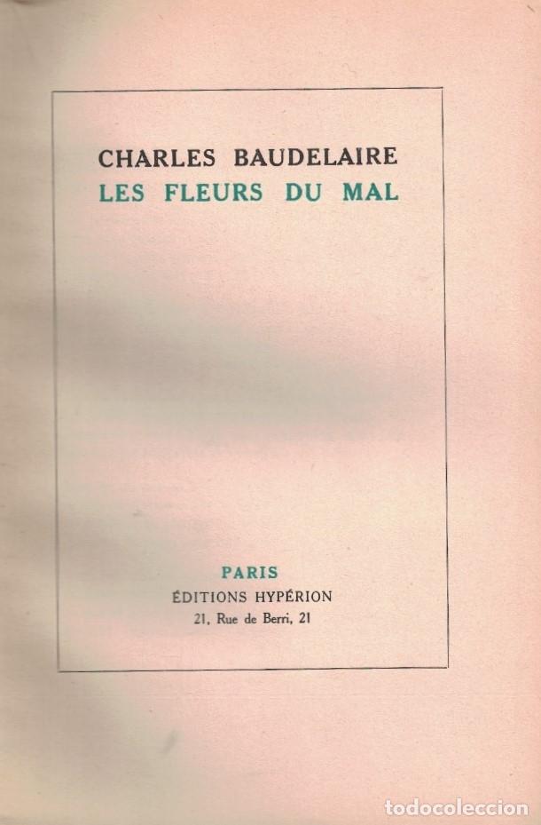 Libros: LES FLEURS DU MAL. - Baudelaire. Charles, - Foto 1