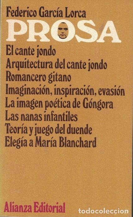 Libros: PROSA. - Garc&iacute;a Lorca. Federico, - Foto 1