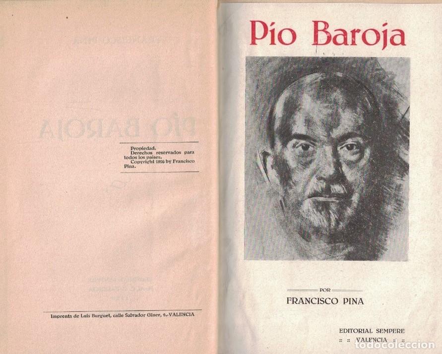 Libros: P&Iacute;O BAROJA. - Pina. Francisco, - Foto 2