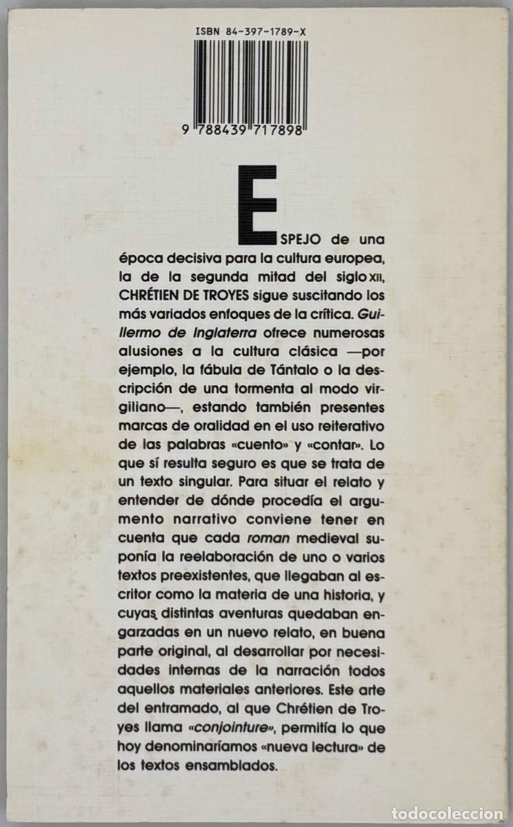 Libros: Guillermo de Inglaterra - Chretien De Troyes - Foto 2