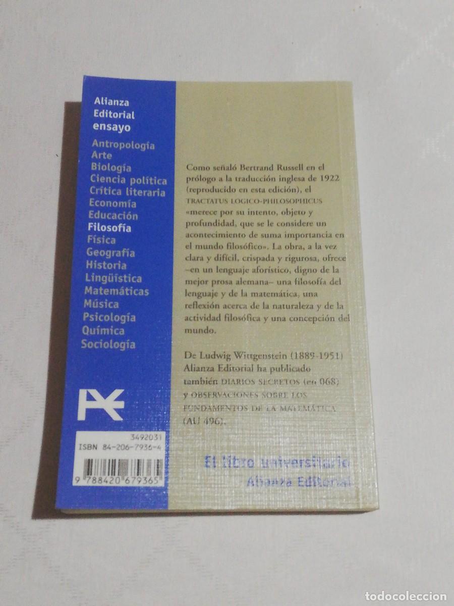 Libros: TRACTATUS LOGICO-PHILOSOPHICUS - Ludwig Wittgenstein - Foto 5