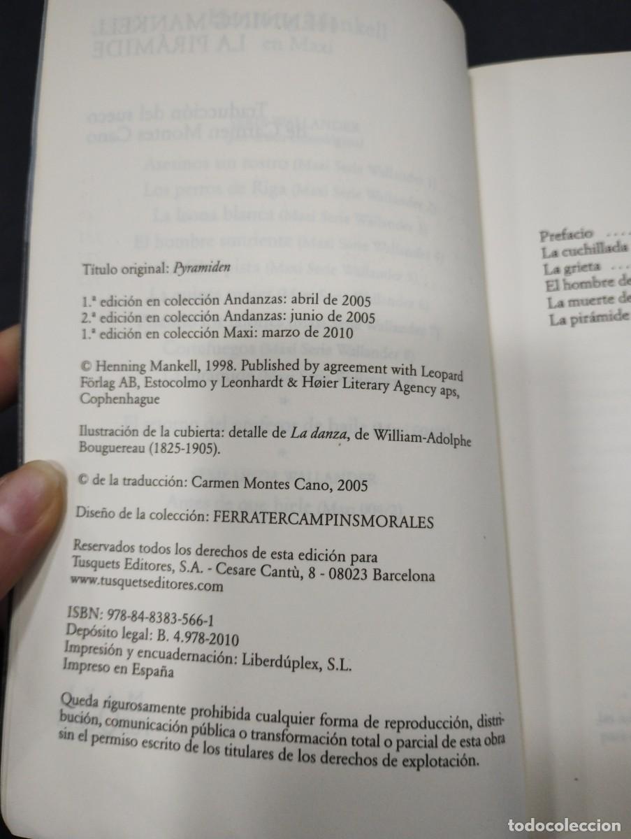 Libros: HENNING MANKELL LA PIRAMIDE - Foto 2