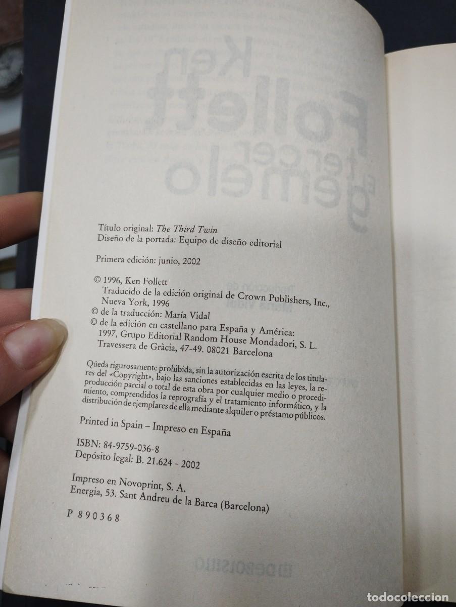 Libros: El tercer gemelo: Follett, Ken.- Follett, Ken - Foto 2