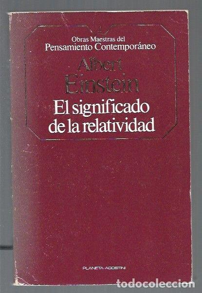 Libros: SIGNIFICADO DE LA RELATIVIDAD - EL - EINSTEIN, ALBERT - Foto 1