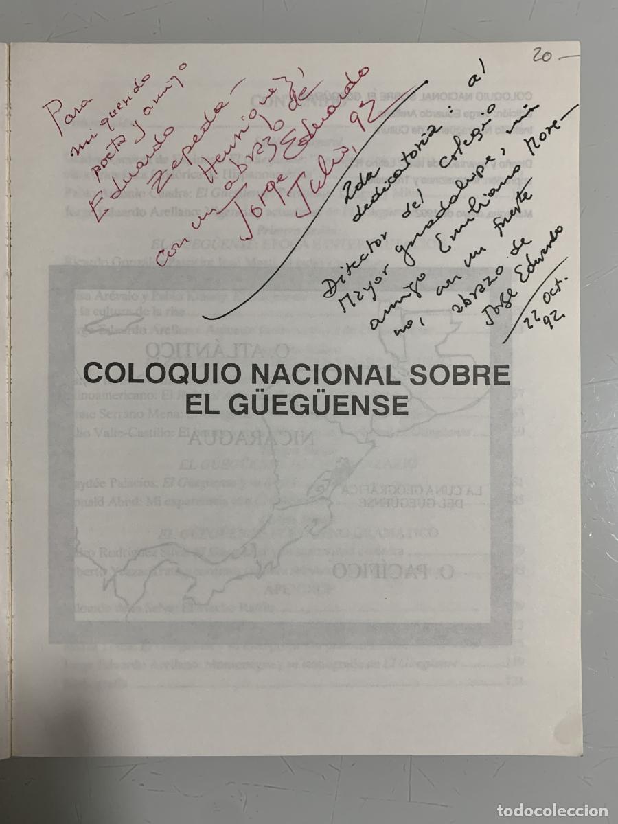 Libros: EL G&Uuml;EG&Uuml;ENSE (Dedicado autor) - Jorge Eduardo Arellano - Foto 2