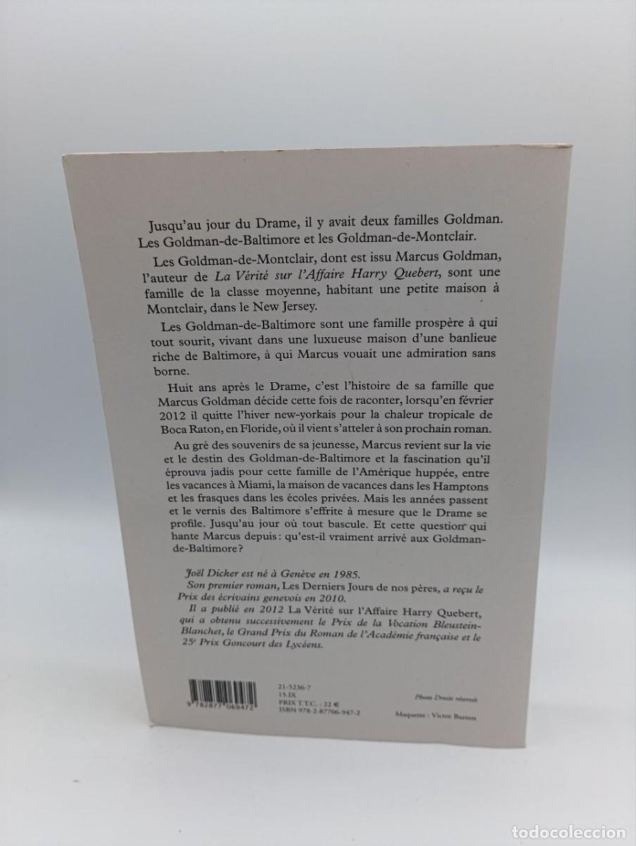 Libros: LE LIVRE des BALTIMORE - DICKER JOEL - Sin Especificar - Foto 3
