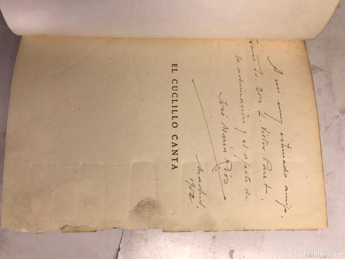 Libros: EL CUCLILLO CANTA. (DEDICATORIA DEL AUTOR). - JOS&Eacute; MAR&Iacute;A RIOS - Foto 2