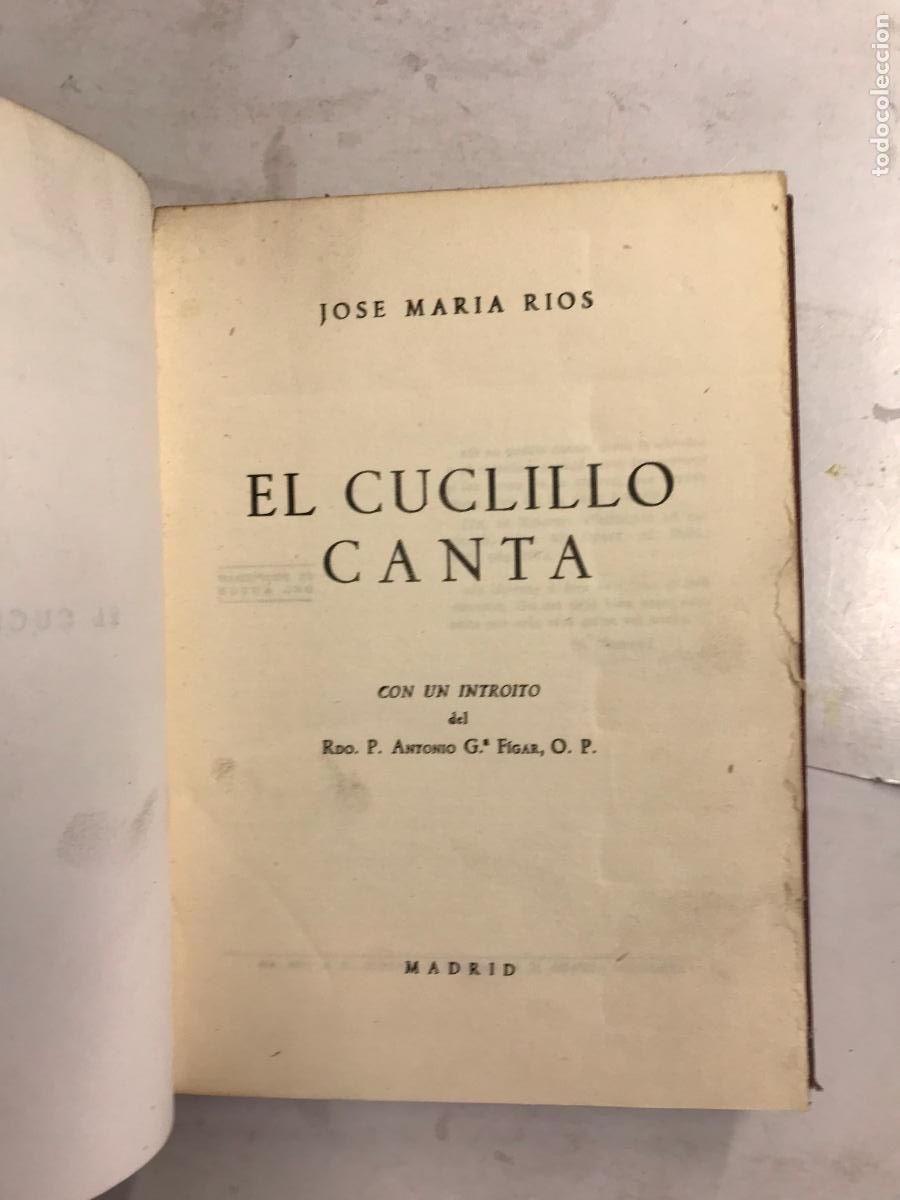 Libros: EL CUCLILLO CANTA. (DEDICATORIA DEL AUTOR). - JOS&Eacute; MAR&Iacute;A RIOS - Foto 1