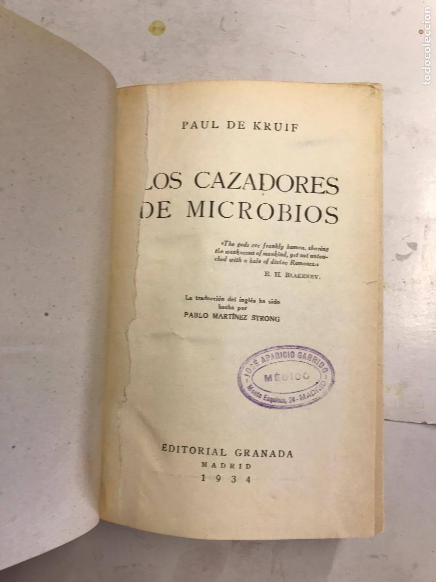 Libros: LOS CAZADORES DE MICROBIOS. - PAUL DE KRUIF. - Foto 1