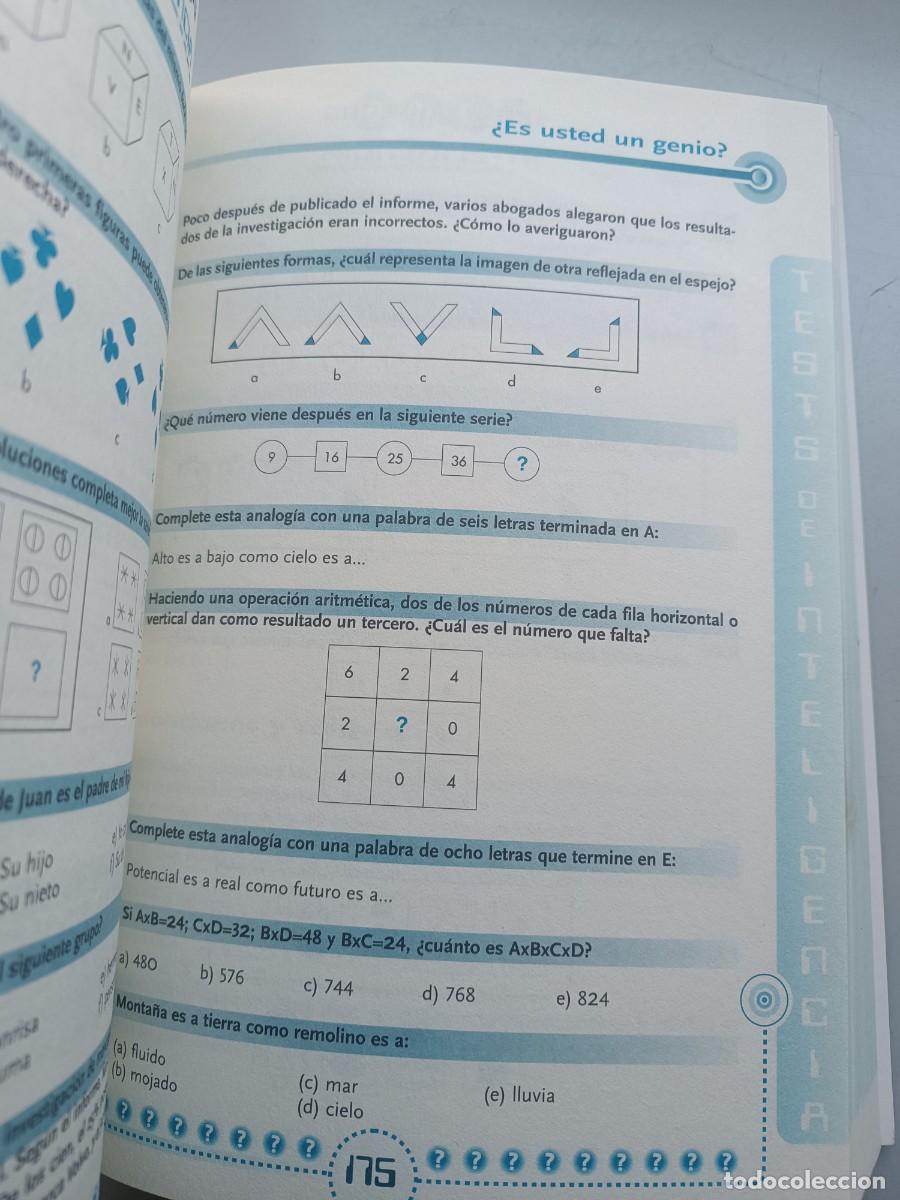 Libros: 1000 TEST Y JUEGOS DE INTELIGENCIA - SERVILIBRO. - Foto 6