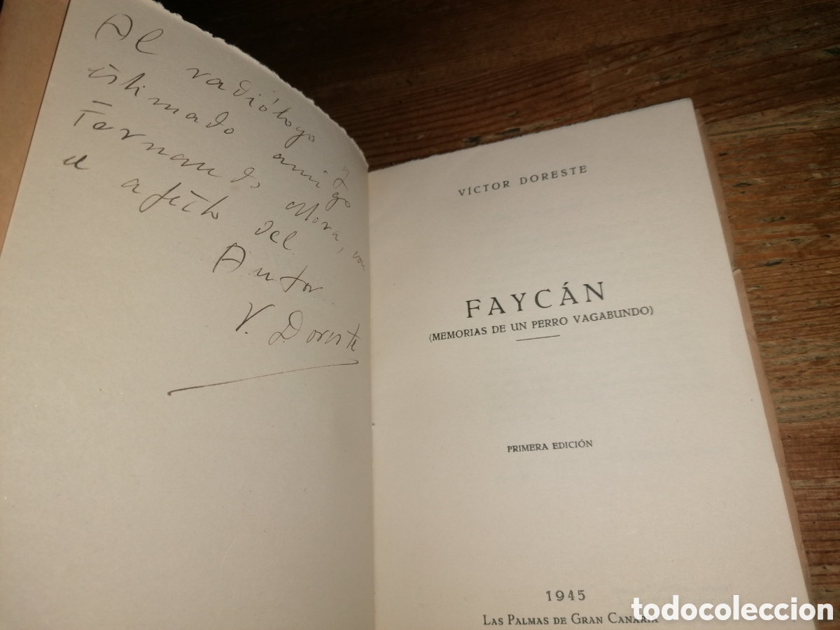 Libros: FAYCAN - Victor Doreste - Dedicatoria aut&oacute;grafa - Foto 3