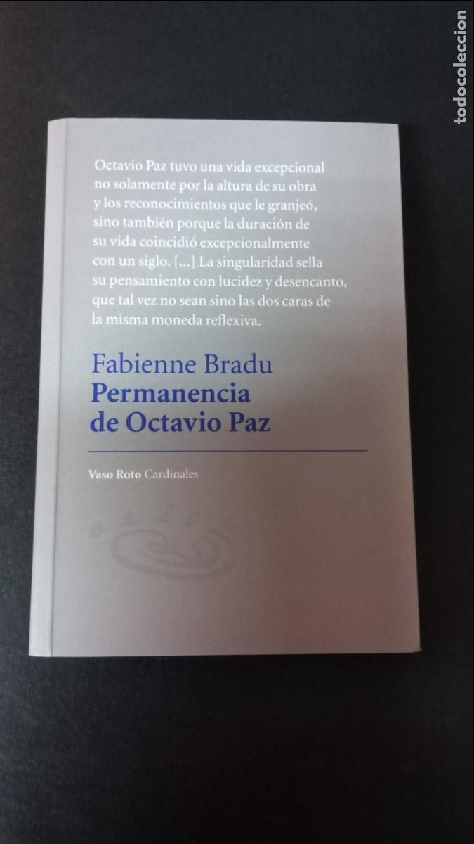 Libros: Fabienne Bradu - Permanencia de Octavio Paz - Foto 1