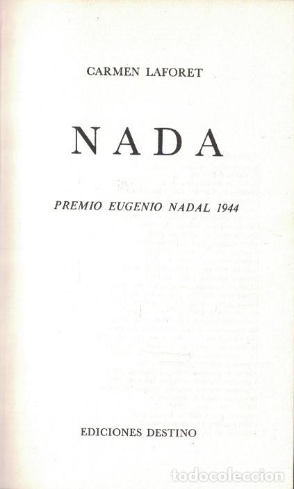 Libros: NADA. - Laforet. Carmen (1921-2004) - Foto 1