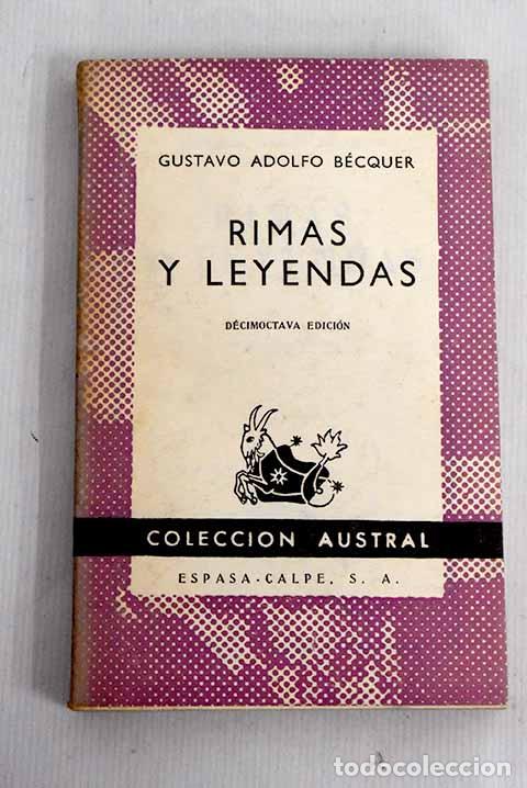 Libros: Rimas y leyendas: B&eacute;cquer, Gustavo Adolfo.- B&eacute;cquer, Gustavo Adolfo - Foto 1