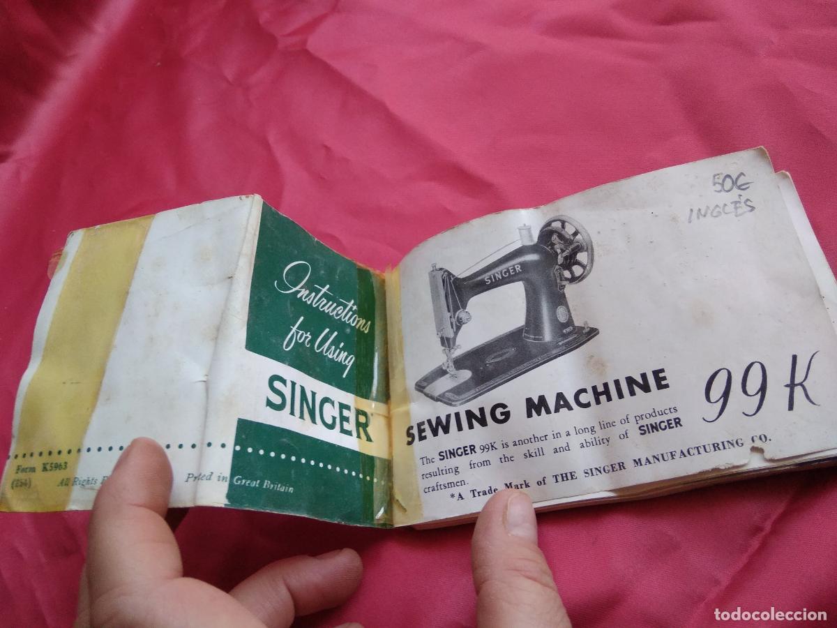 Libros: Instructions for using Singer Sewing Machine Mode 99k Caj&oacute;n Tienda S.8 Ingl&eacute;s - Foto 6