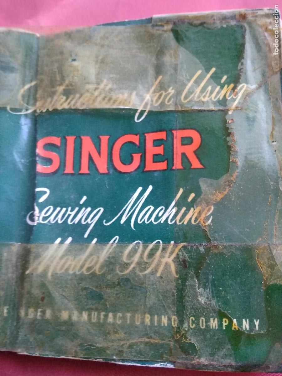 Libros: Instructions for using Singer Sewing Machine Mode 99k Caj&oacute;n Tienda S.8 Ingl&eacute;s - Foto 3