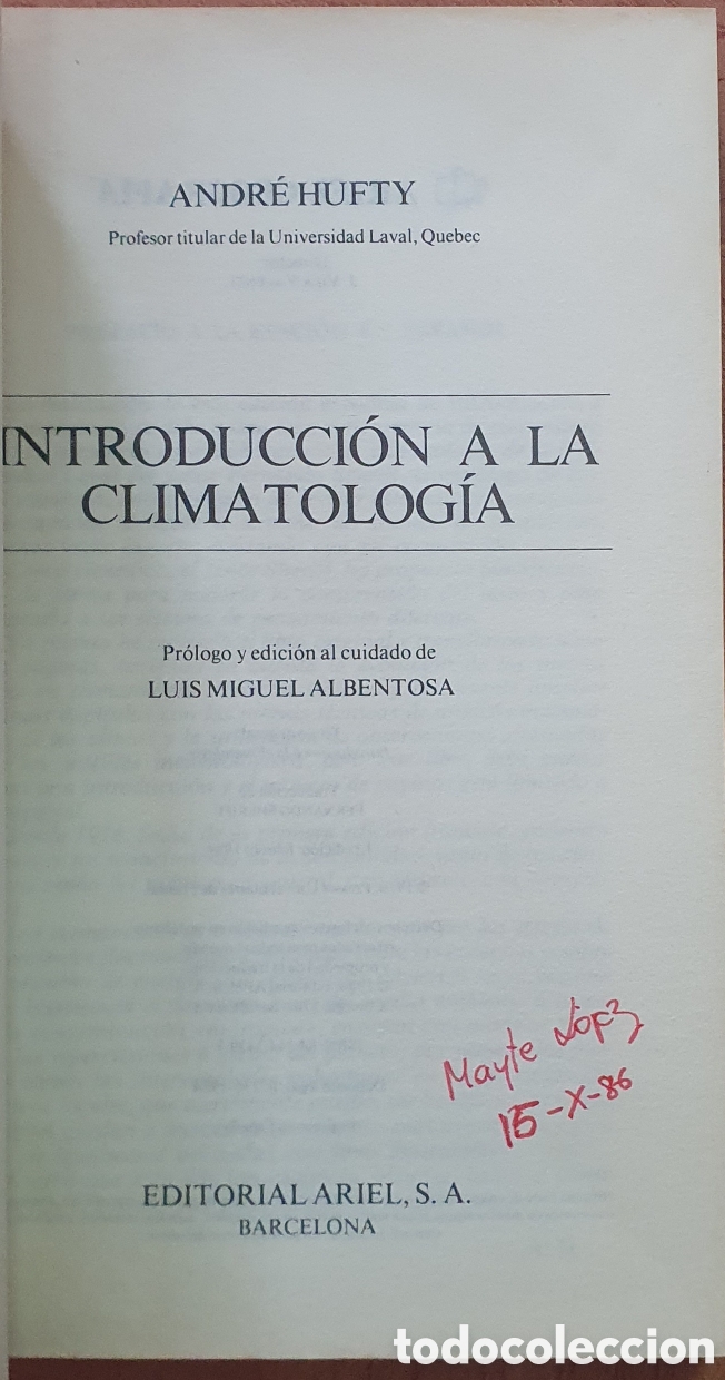 Libros: Introducci&oacute;n a la Climatolog&iacute;a � Ariel - Andr&eacute; Hufty - Foto 4