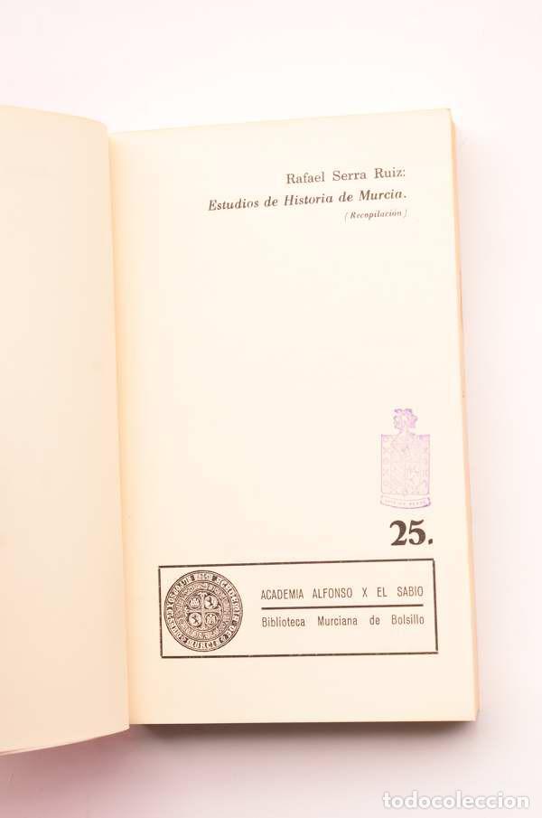 Libros: Estudios de Historia de Murcia - SERRA RUIZ, Rafael - Foto 2