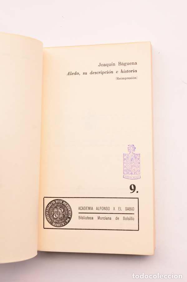 Libros: Aledo. Su descripci&oacute;n e historia - 0B&Aacute;GUENA, Joaqu&iacute;n - Foto 2