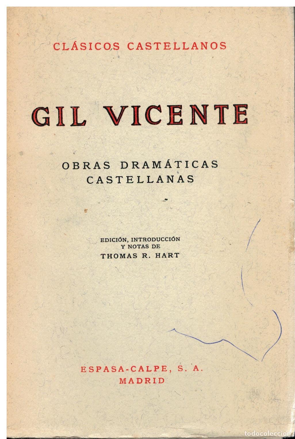 Libros: OBRAS DRAM&Aacute;TICAS CASTELLANAS. Edici&oacute;n, introducci&oacute;n y notas de Thomas R. Hart. - Foto 1