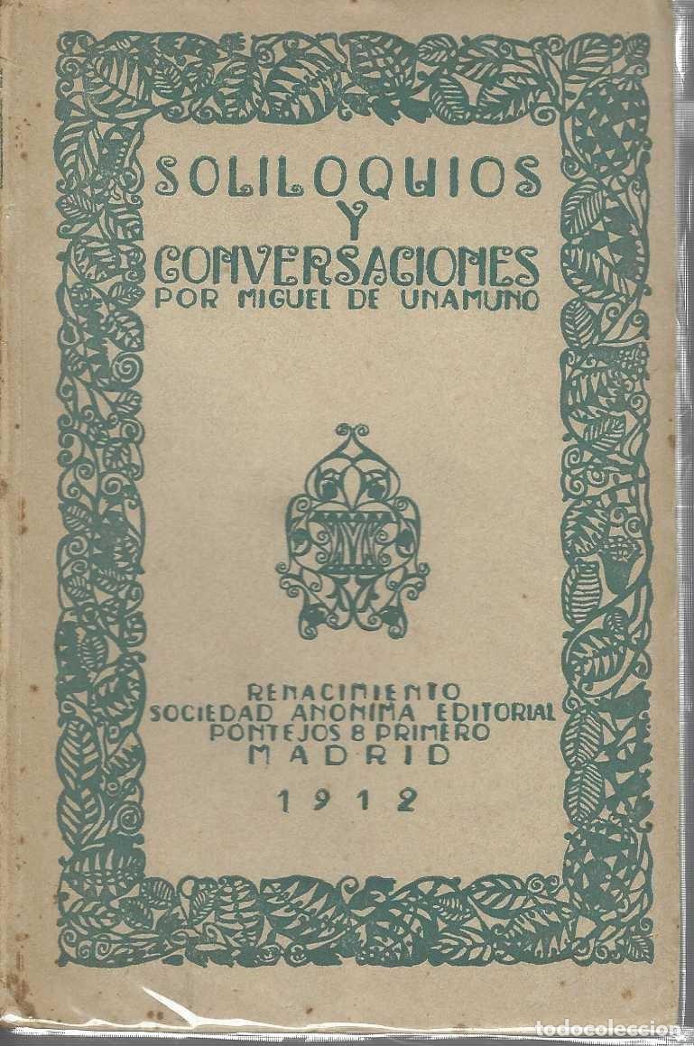 Libros: Soliloquios y Conversaciones. - UNAMUNO, Miguel de. - Foto 1