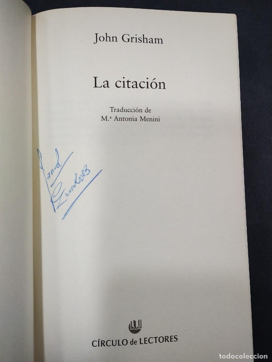 Libros: LA CITACION JOHN GRISHAM CIRCULO - Foto 2