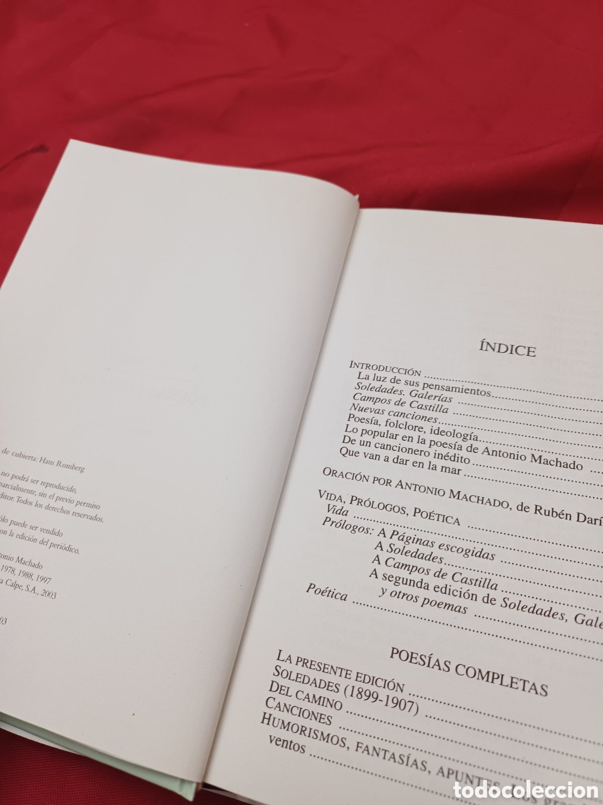 Libros: LIBRO, ANTONIO MACHADO, POES&Iacute;AS COMPLETAS, 2003 - Foto 6