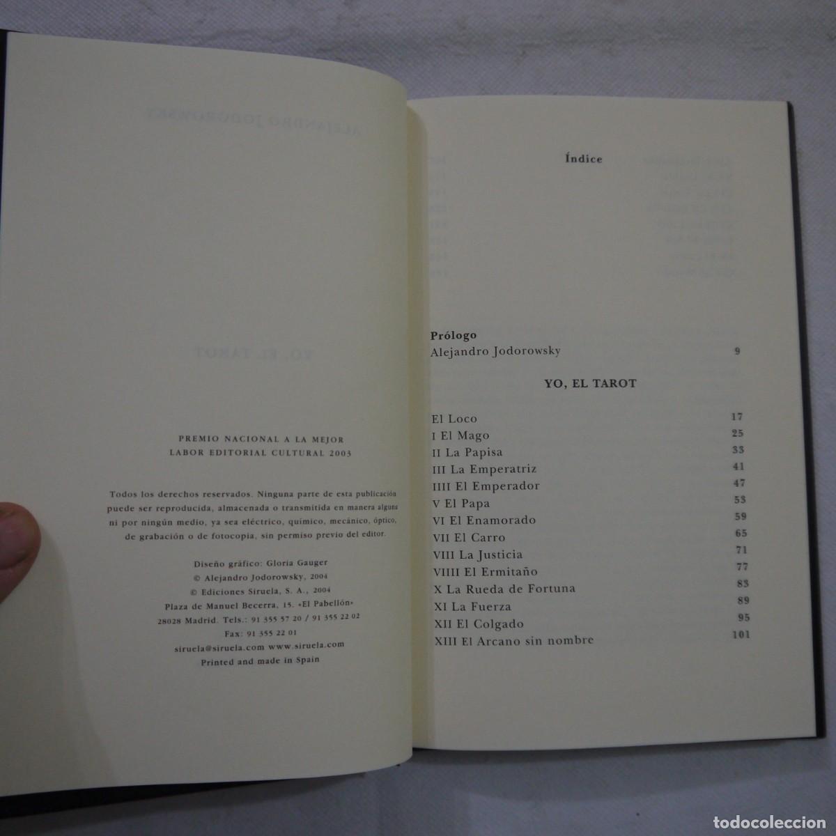 Libros: YO, EL TAROT - ALEJANDRO JODOROWSKY - SIRUELA - 2004 - Foto 4