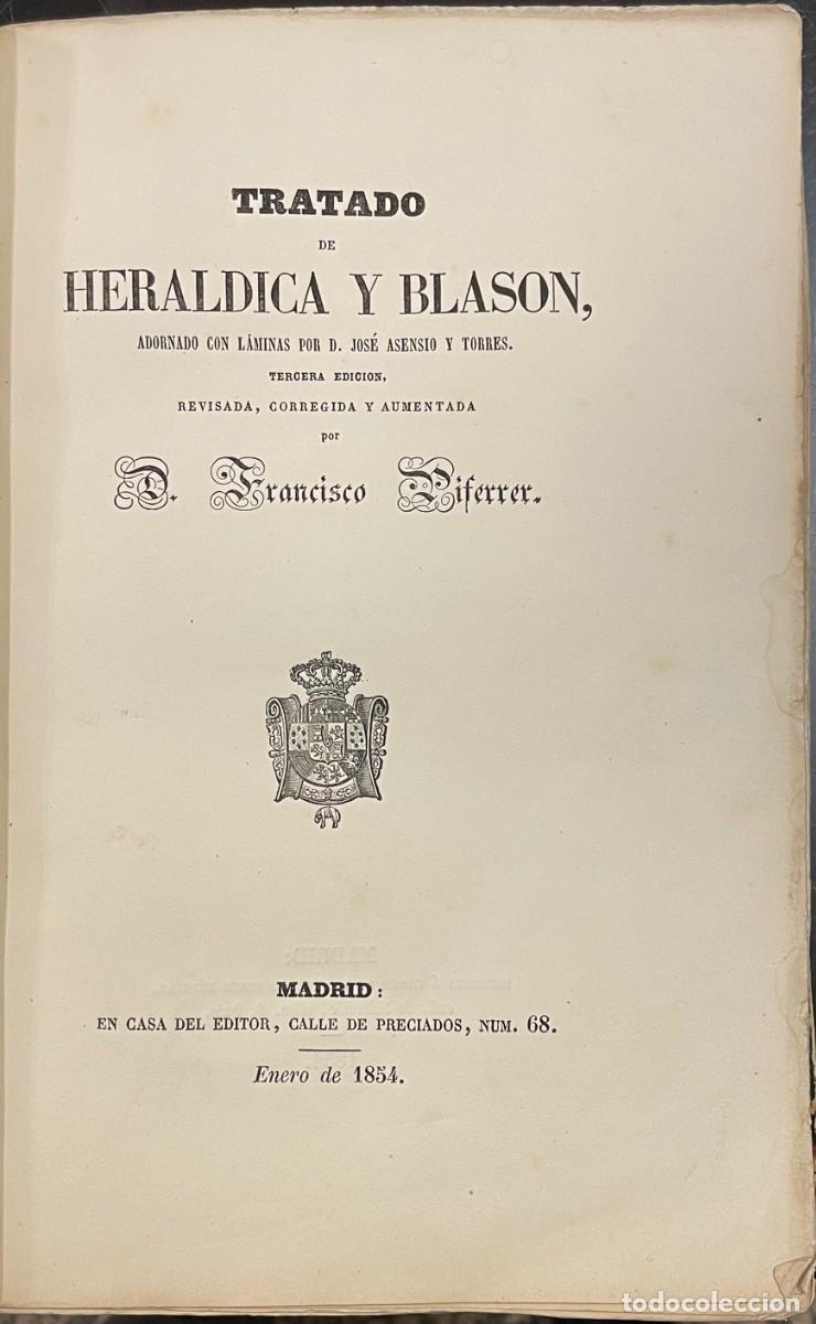 Libros: Francisco Piferrer . Tratado de Her&aacute;ldica y Blas&oacute;n - Foto 3