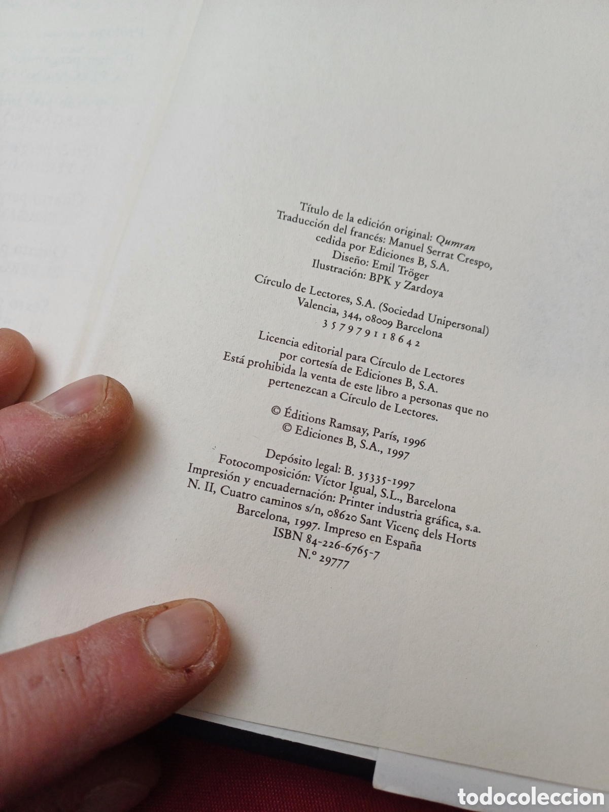 Libros: LIBRO, QUMR&Aacute;N, ELIETTE AB&Eacute;CASSIS, 1997 - Foto 10
