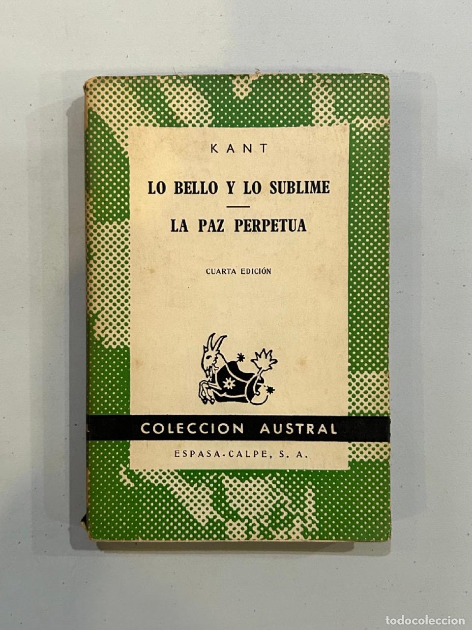 Libros: Kant - Lo bello y lo sublime / La paz perpetua - Foto 1