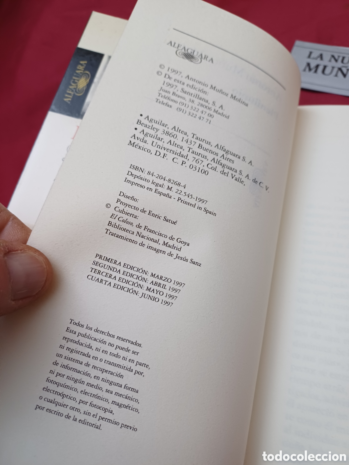 Libros: LIBRO, PLENILUNIO, ANTONIO MU&Ntilde;OZ MOLINA, 1997 - Foto 5