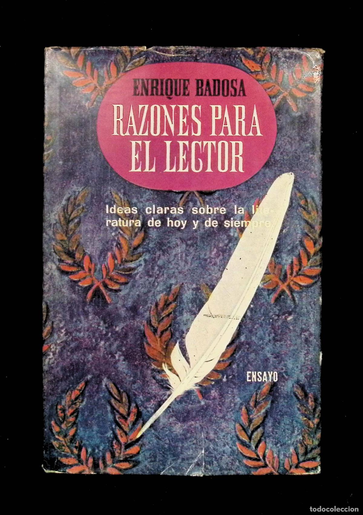 Libros: RAZONES PARA EL LECTOR. - BADOSA, Enrique. - Foto 1
